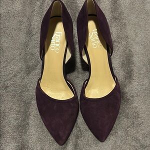 Franco Sarto Purple Heeled Suede Shoes